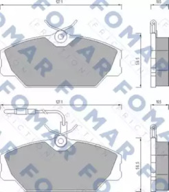 FOMAR FRICTION fo492681 -  Комплект тормозных колодок, дисковый тормоз